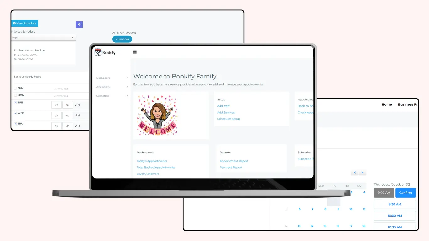 Bookify business dashboard